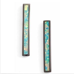 Kendra Scott Simone Gunmetal Stick Bar Stud